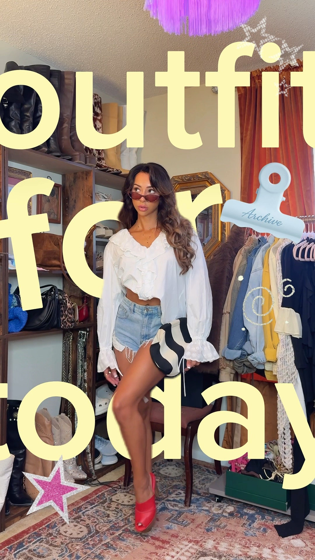 OOTD: I feel like Lana would approve of this outfit 🫶🏽
                 
 📌 I linked a lot of similar items for this one! the shoes are Cherokee of California Joplins - couldn’t link them through LTK but they’re still available! 

#outfitofthedayinspo 
americana outfit, summer outfit, summer transition outfit, fall transition outfit