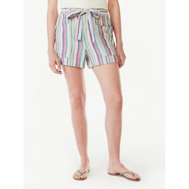 Free Assembly Women's Paperbag Belted Shorts | Walmart (US)