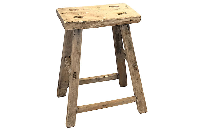 Natural Carved Elm Stool | One Kings Lane