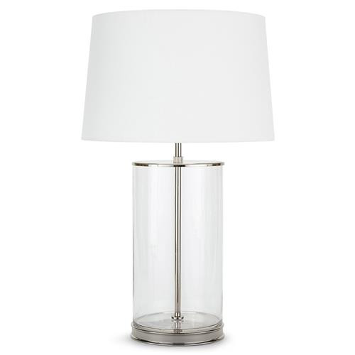 Regina Andrew Coastal Living Magelian Glass Polished Nickel Steel Table Lamp | Kathy Kuo Home