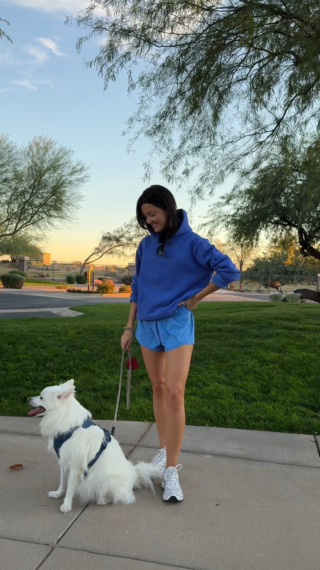What I wore for an evening walk with the boys! I’m 5’7” wearing XS in the hoodie and shorts 

#LTKootd #LTKFindsUnder100 #LTKActive