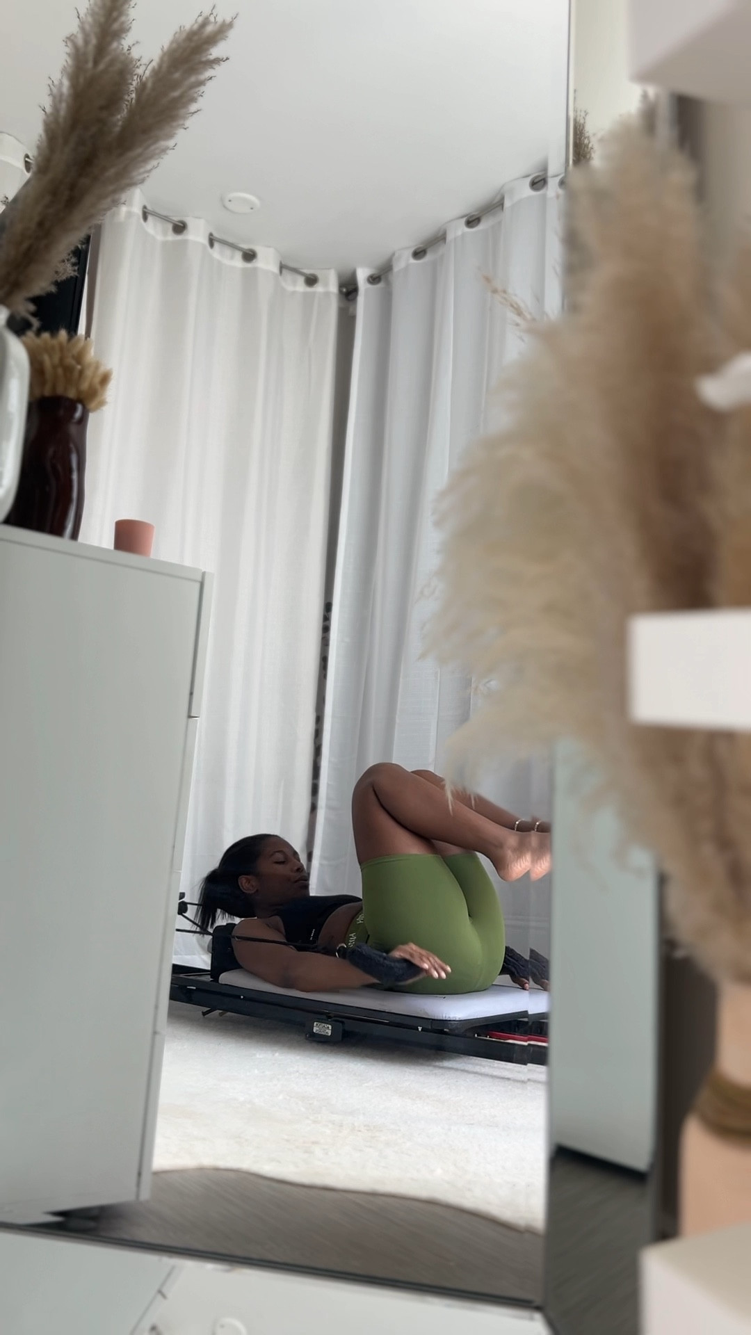 I love Pilates in the comfort of my home 🫶🏾 #pilates #workout #workoutathome 

#LTKunder50 #LTKhome #LTKFind