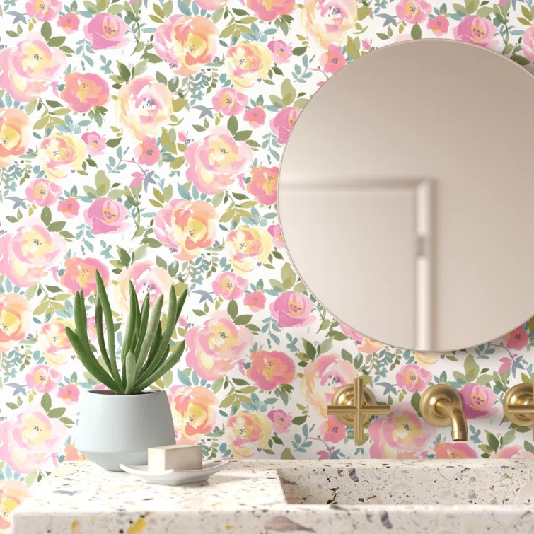 Afsha 18' L x 20.5'' W Peel and Stick Wallpaper Roll | Wayfair North America