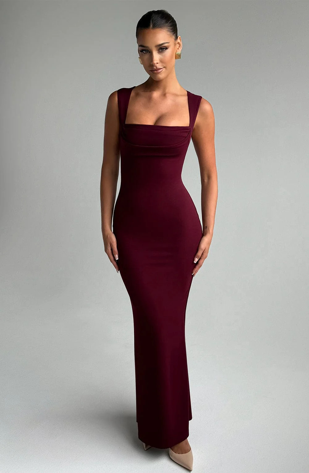 Helena Maxi Dress - Cherry Lacquer | Babyboo (global)