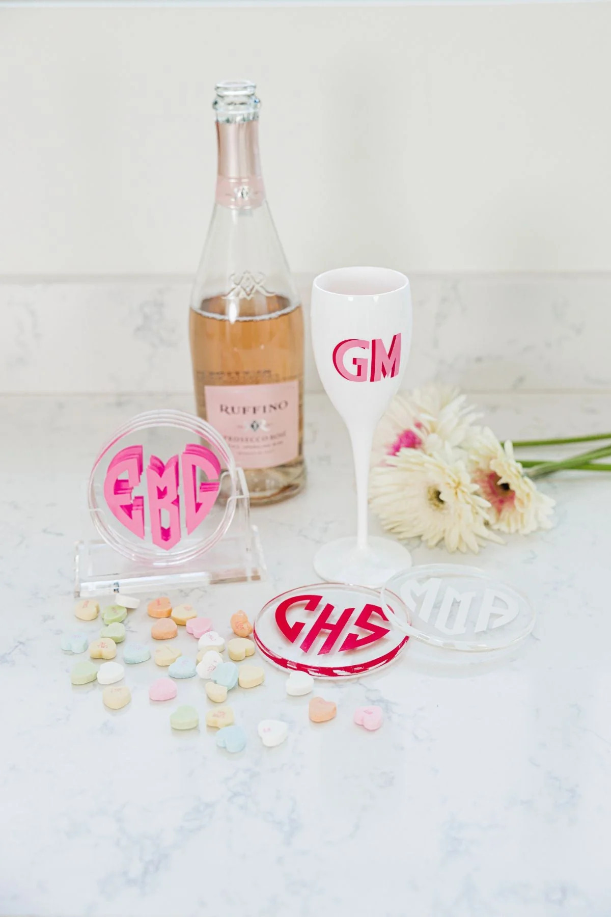 Acrylic Champagne Flute | Sprinkled With Pink