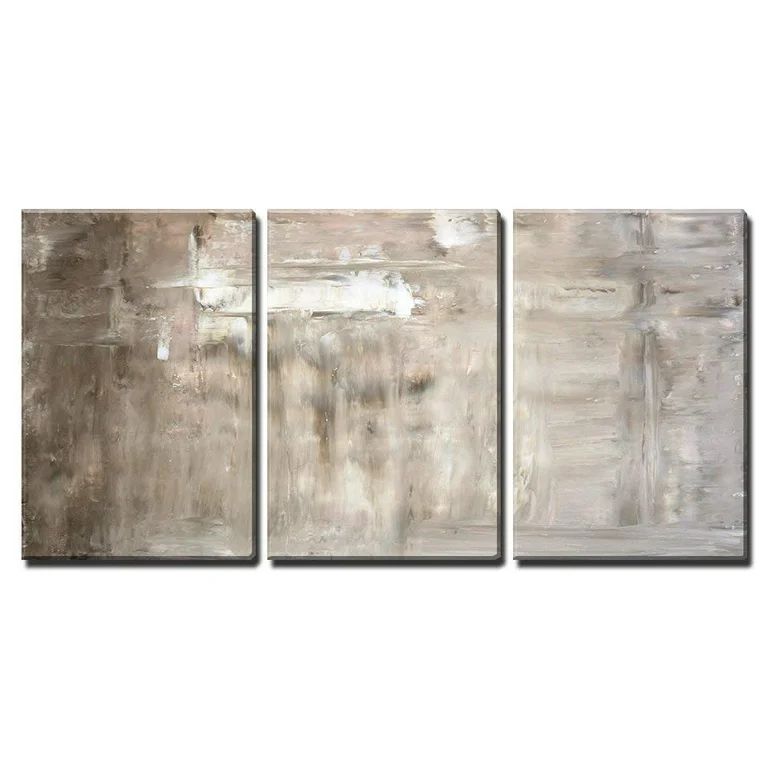 Wall26 3 Piece Canvas Wall Art - Brown and Beige Abstract Art Painting - Modern Home Decor Stretc... | Walmart (US)