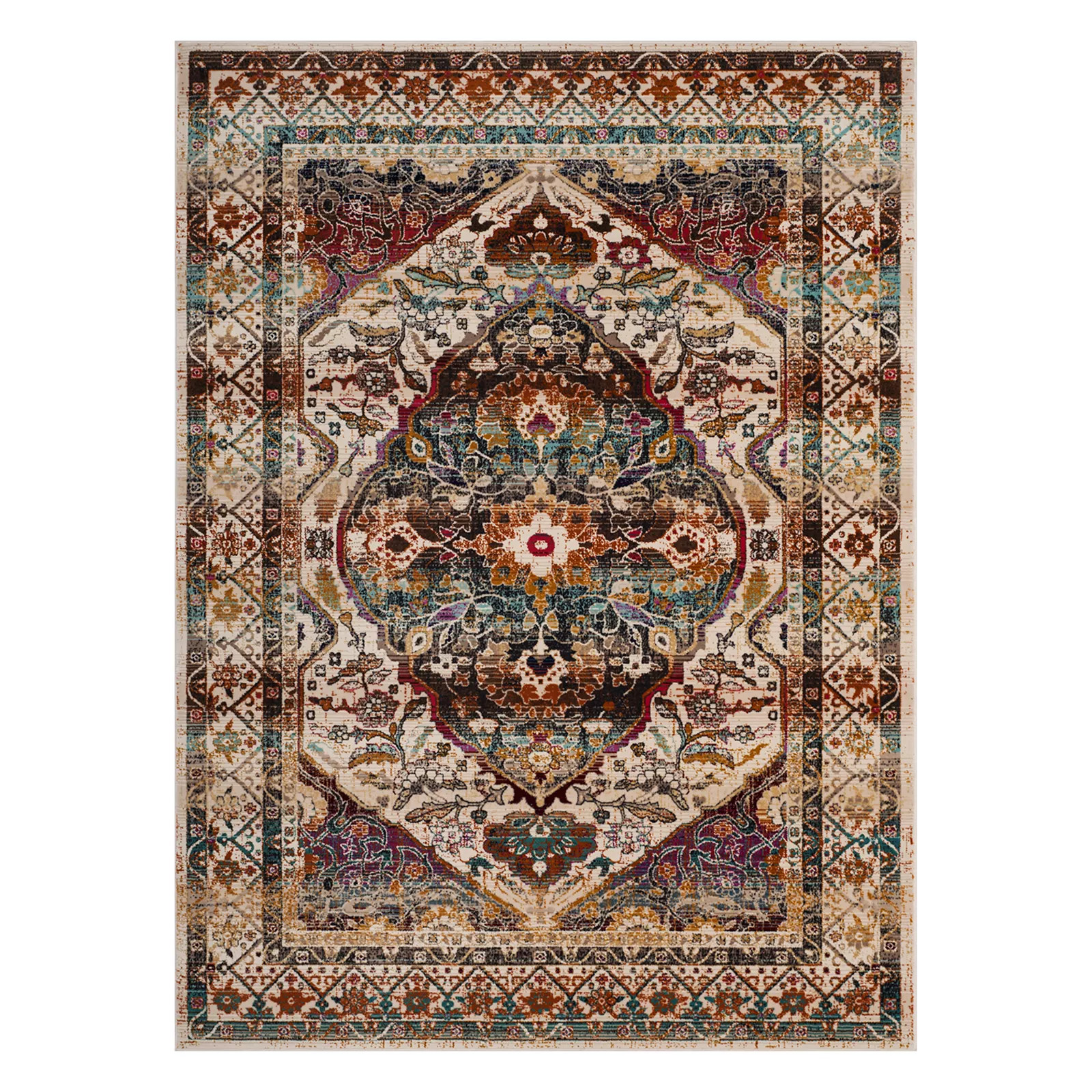 Safavieh Baldwin Calliope Framed Floral Rug, Red, 4X6 Ft | Kohl's