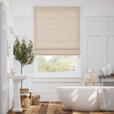 Roman Shades Casual Pleated - White, Select Blinds | Select Blinds