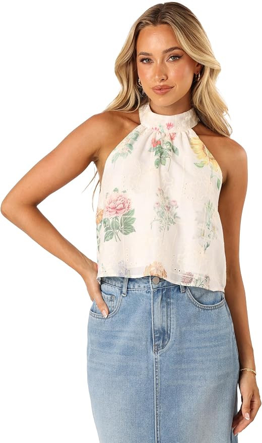 Petal & Pup Women's Willa Halterneck Top | Amazon (US)