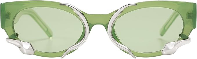 Appassal Trendy Sunglasses for Women Men Vintage Narrow Cateye Metal Snake Sunnie Y2k Accessories... | Amazon (US)