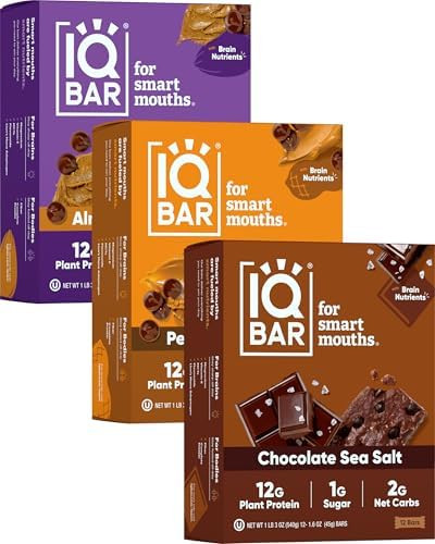 IQBAR Brain and Body Plant Protein Bars - Chocolate Lovers Variety - 36-Count - Keto, Vegan, Low ... | Amazon (US)