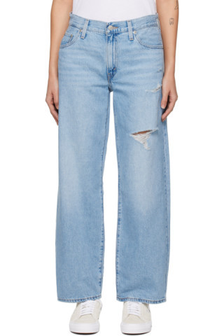 Blue Baggy Dad Jeans | SSENSE