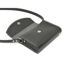 Black Crossbody Bag With Snap Closure, Womens Bag, Leather Market Shopping | Etsy (US)