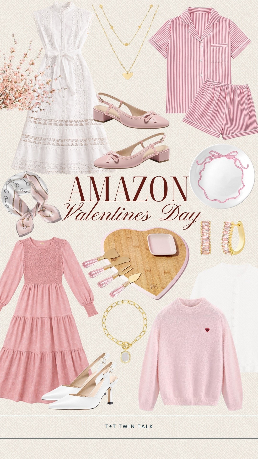 Amazon Valentine’s Day finds! Everything from cozy pajamas for a day in or a stunning date night look for the special day! We especially love all the accessories like the gold heart necklace and pink jewel earrings! 

#LTKMidsize #LTKOver40 #LTKValentine