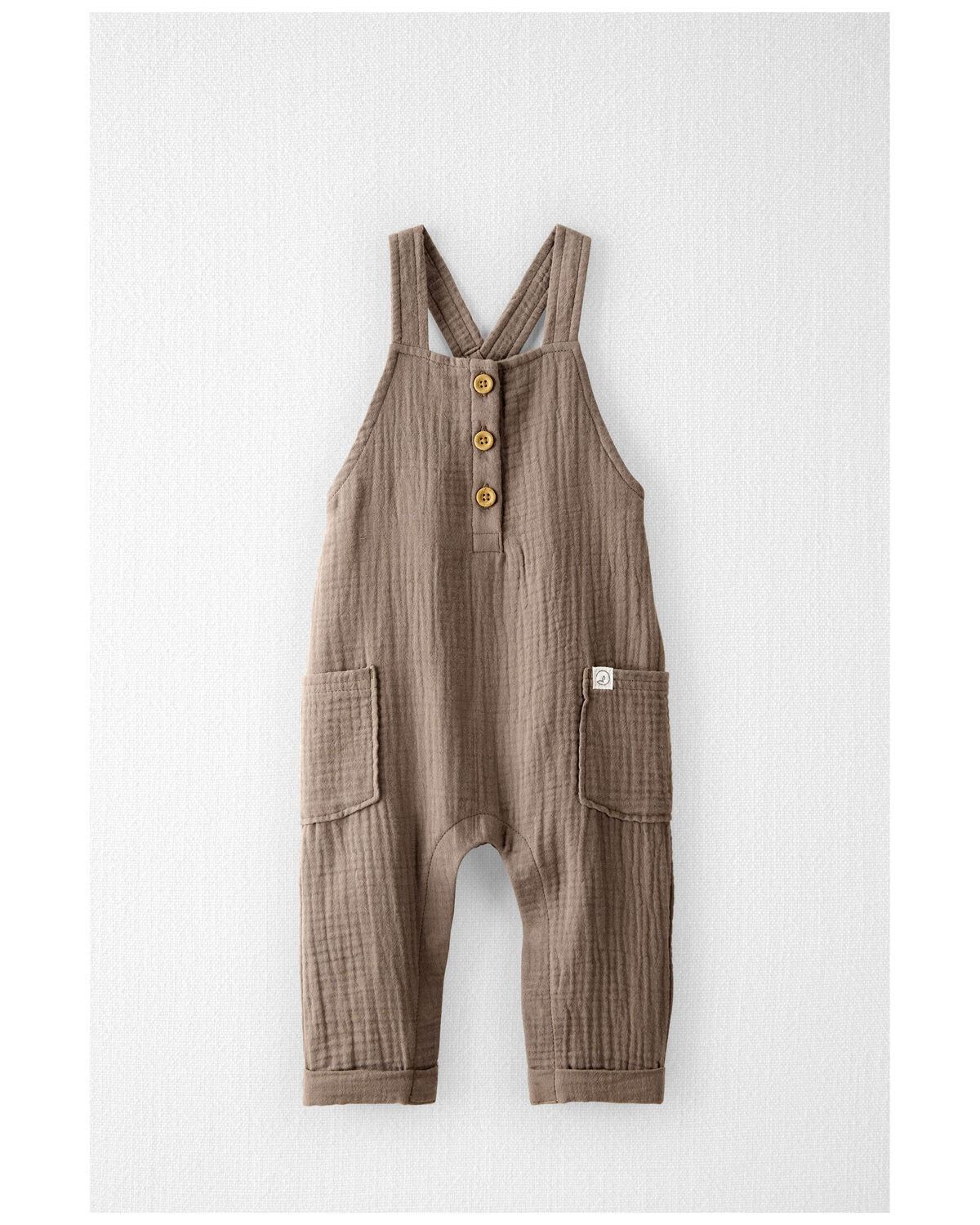 Happy Otter Baby Organic Cotton Gauze Overalls | carters.com | Carter's