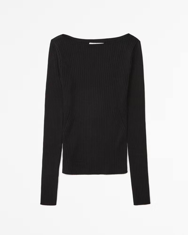 Glossy Slash Sweater Top | Abercrombie & Fitch (US)