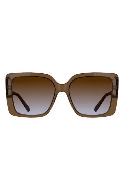 Kendra Scott Amber Filigree 56mm Gradient Rectangular Sunglasses in Caramel at Nordstrom | Nordstrom