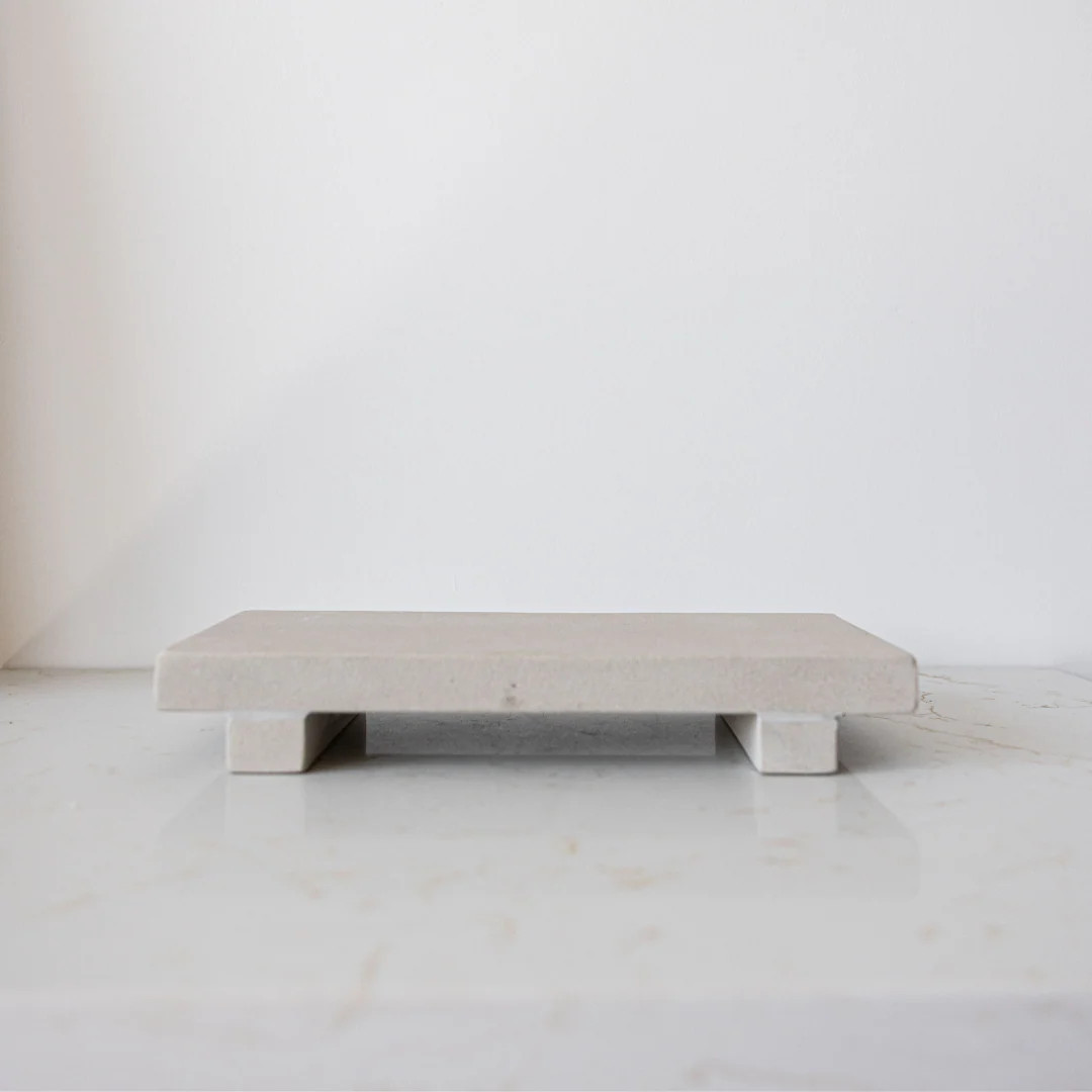 Beige Sandstone Trivet Riser | By Luxe B Co. | luxe bCO