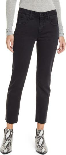 Ab-Solution Raw Hem Straight Leg Jeans | Nordstrom