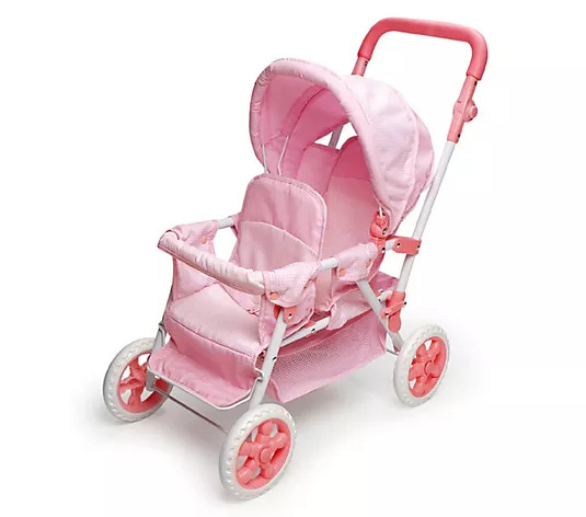 Make Your Selection: Badger Basket Folding Double Front-to-Back DollStroller | QVC