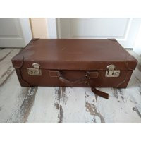 Antique Genuine Leather Suitcase - Vintage French Luggage | Etsy (US)