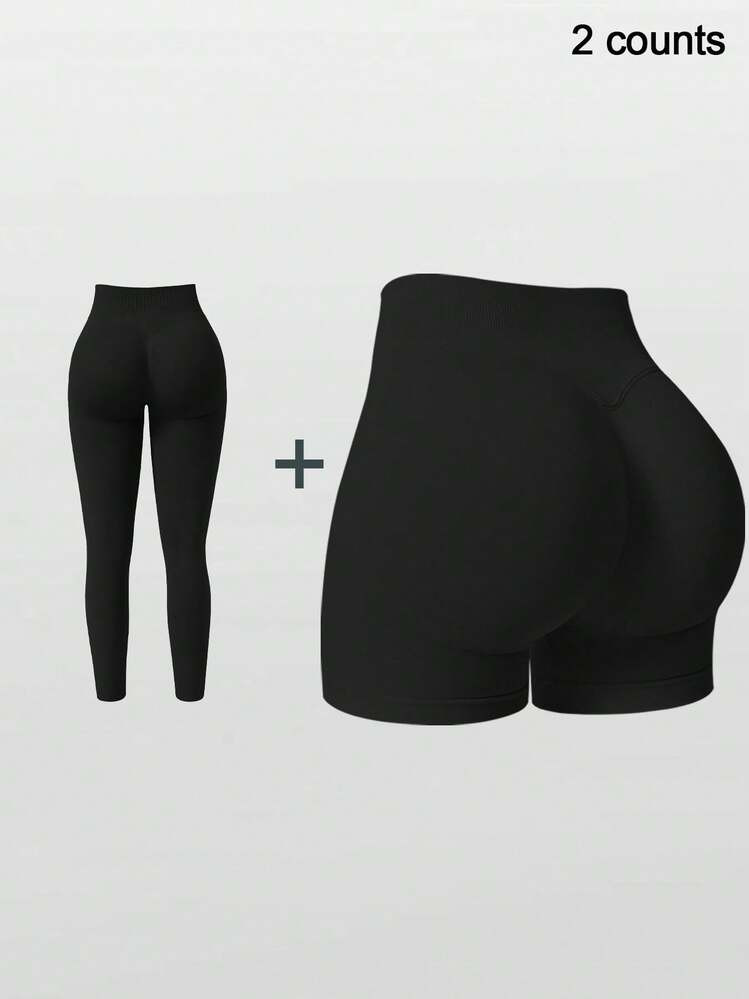Seamless High Waisted Shorts + Leggings | SHEIN