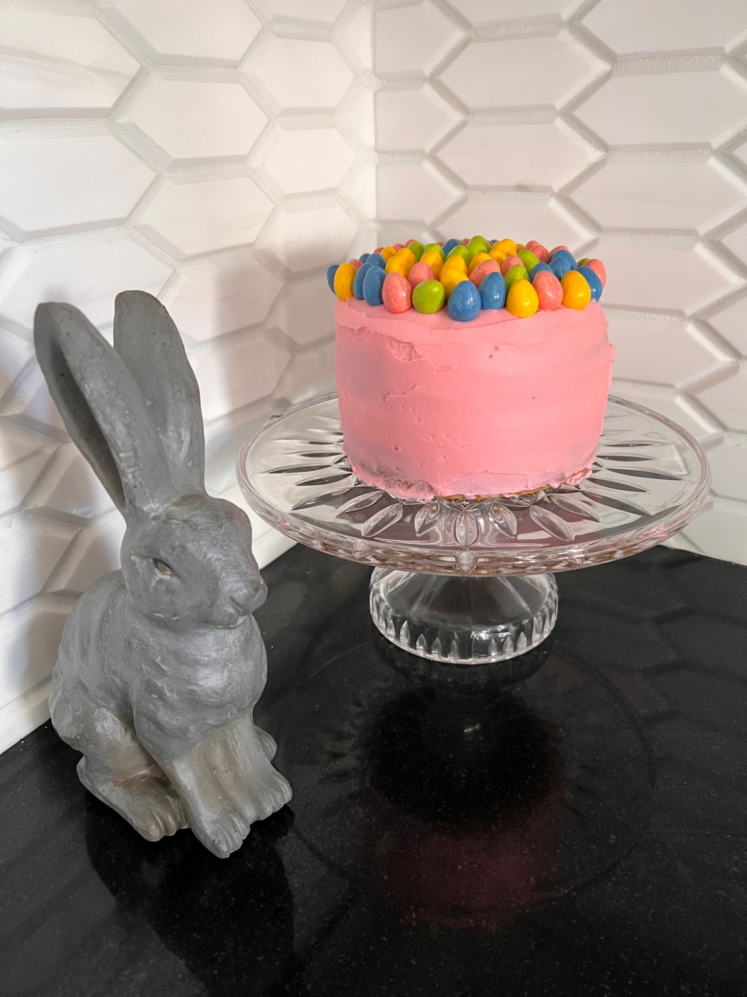 The traditional Easter cake is done! We always use this cake stand from Waterford for special occasions. 

#LTKHome