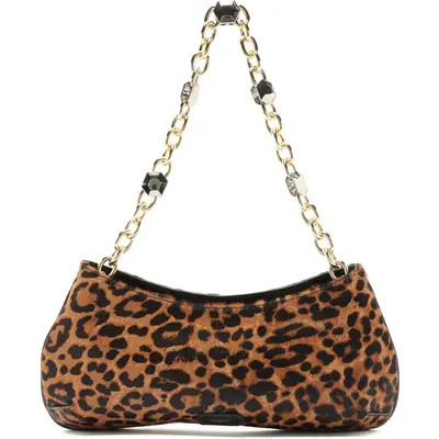 Arezzo Small Luna Baguette Leather Shoulder Bag in Platino at Nordstrom | Nordstrom