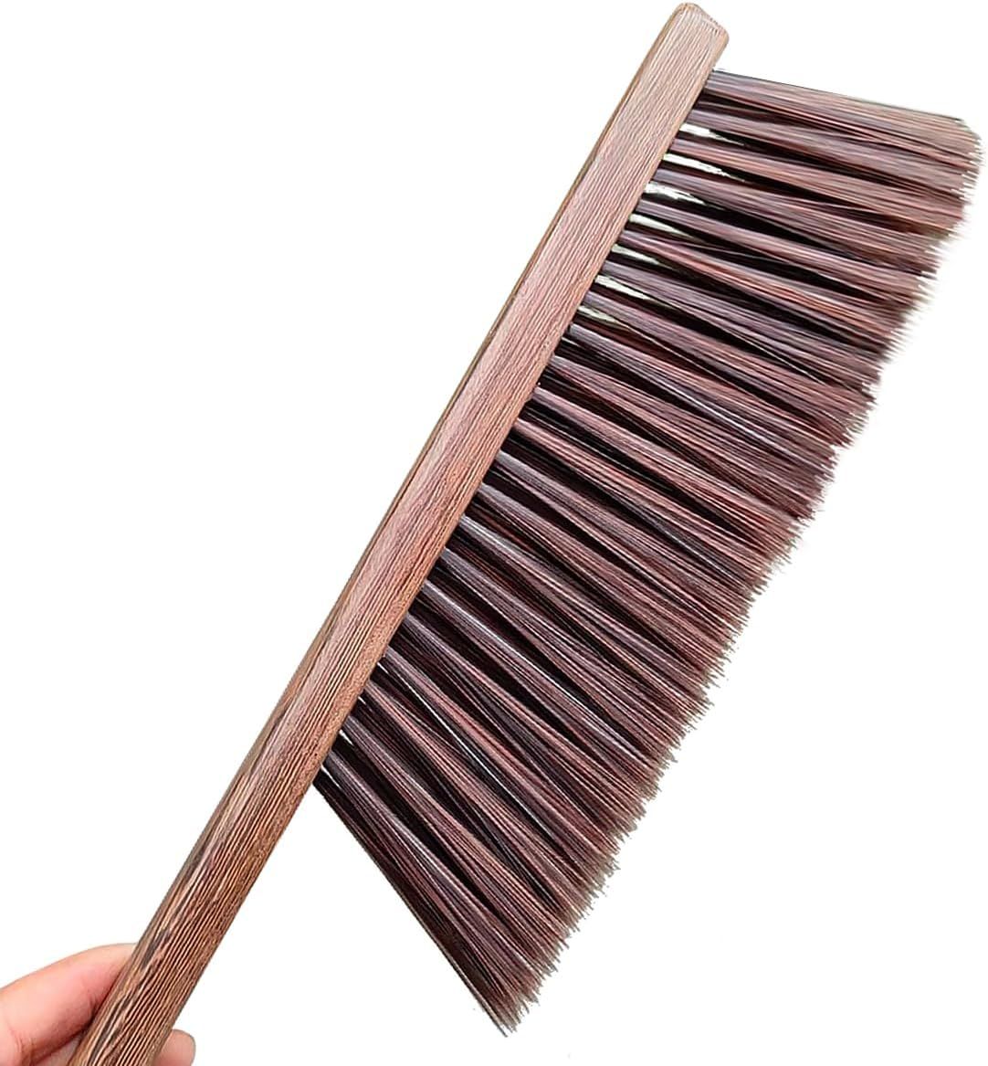 Hand Broom Brush,Natural Wooden Handle Soft Bristles Dusting Cleaning Brush,Light and Sturdy for ... | Amazon (US)