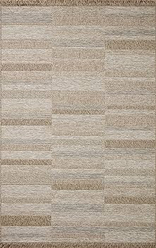 Loloi Dawn Collection Indoor/Outdoor DAW-03 Brown 7'-8" x 10' Area Rug | Amazon (US)