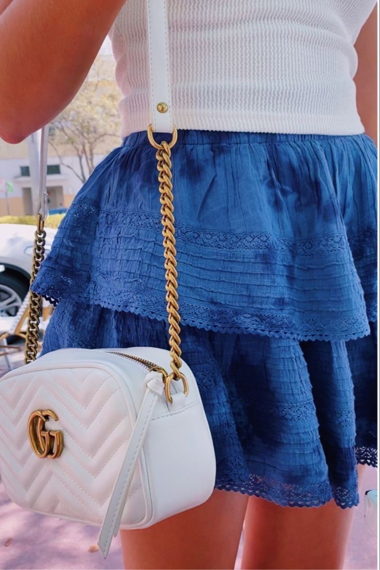 Gucci purse and blue skirt 🤍✨🪞

#LTKSpringSale #LTKSeasonal #LTKtravel