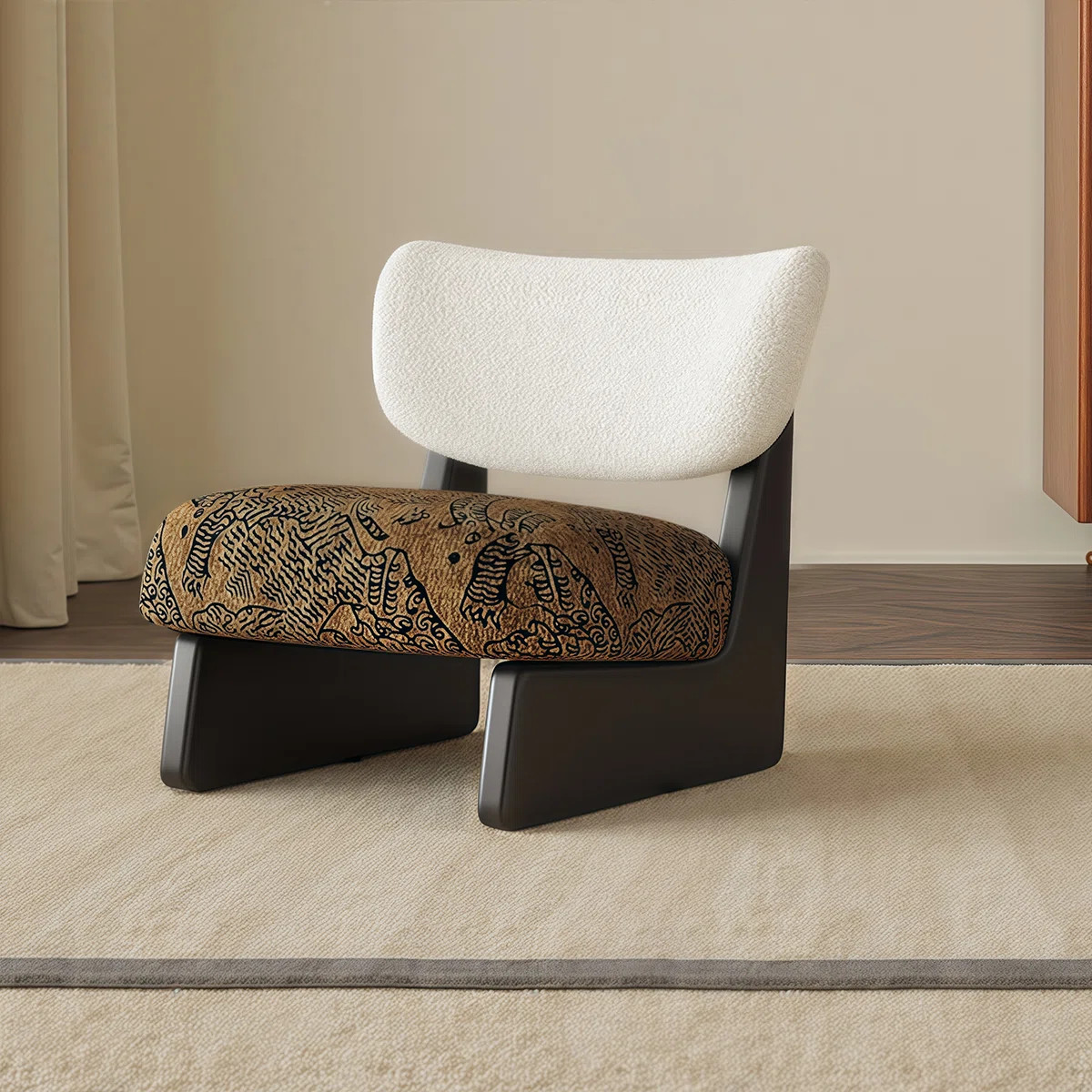 Vintage Solid Wood Armless Accent Chair | Wayfair North America