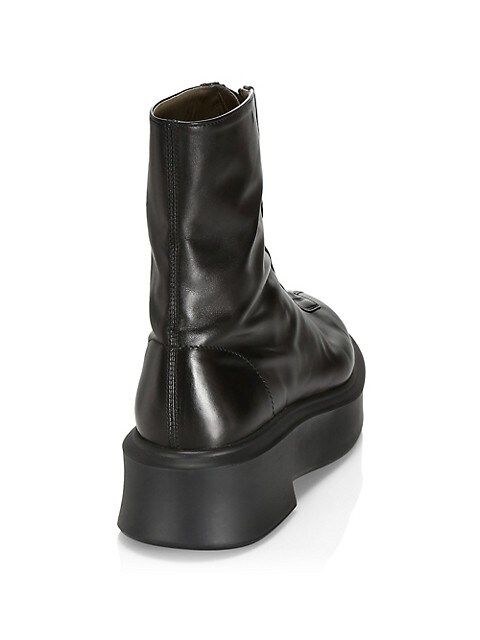 Zippered Platform Leather Combat Boots | Saks Fifth Avenue