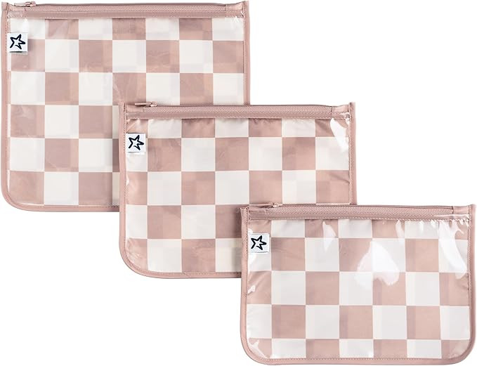 Tiny Twinkle Diaper Bag Organizing Pouches|3 Pack Mess-Proof Clear Front Travel Organizer Bags&TS... | Amazon (US)