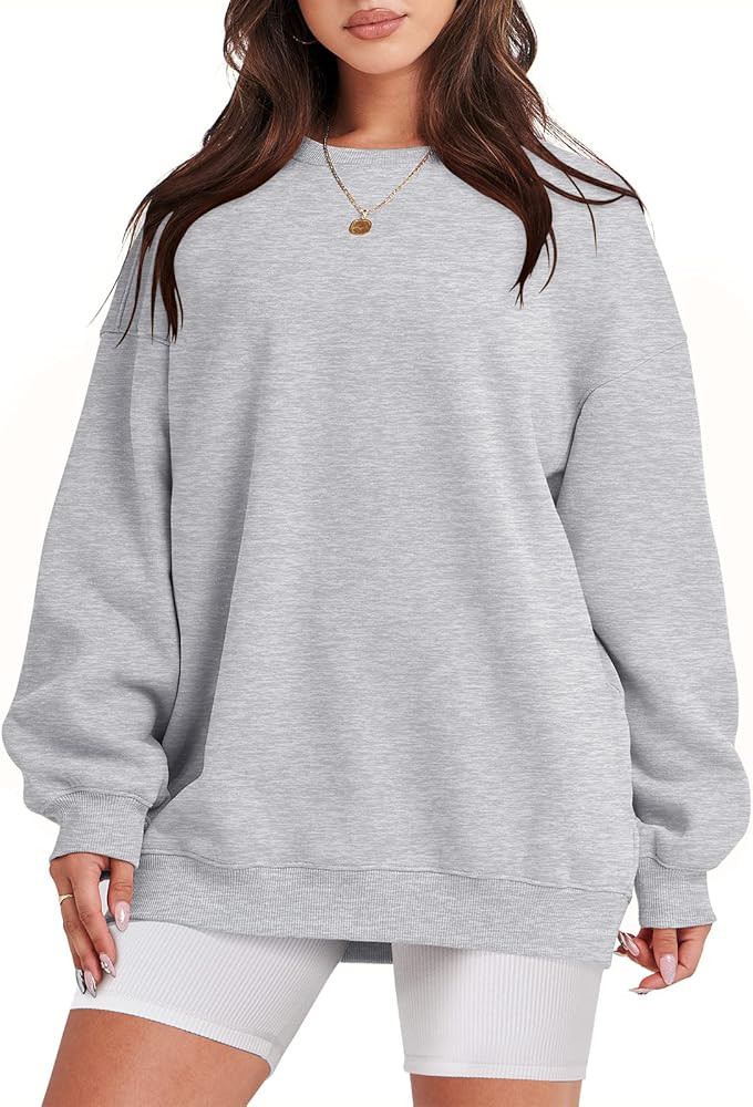 ANRABESS Oversized Sweatshirt for Women Fleece Long Sleeve Crewneck Casual Pullover Top Fall 2023... | Amazon (US)