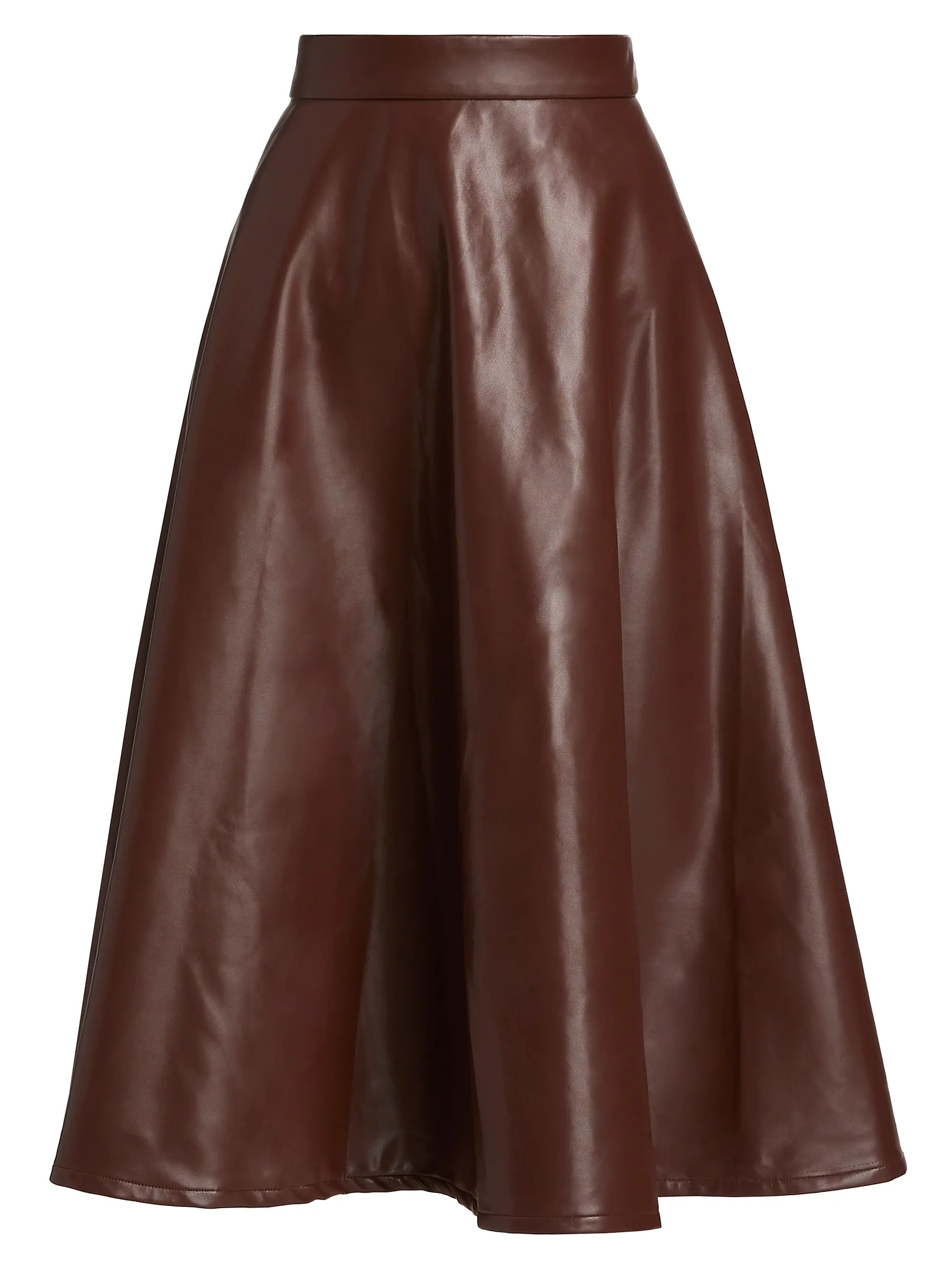 Mariandree Gaitan Katty Faux Leather Midi-Skirt | Saks Fifth Avenue | Saks Fifth Avenue