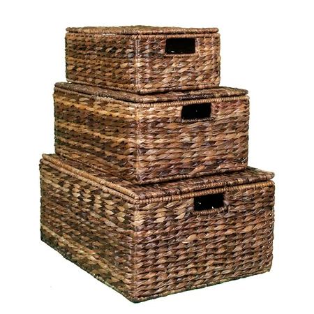 BirdRock Home Abaca Nesting Baskets with Lids | Walmart (US)