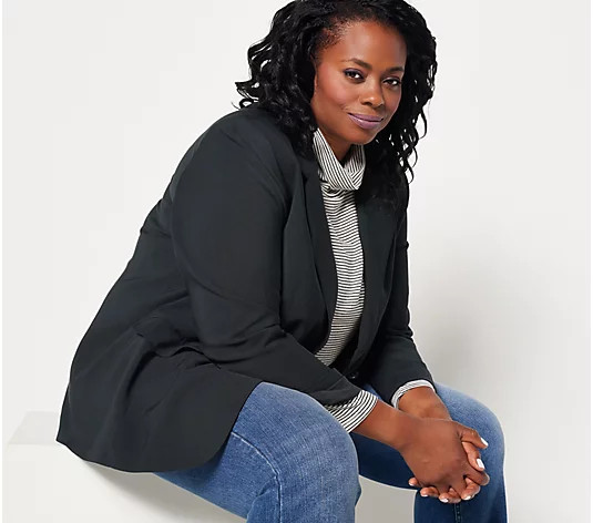 Candace Cameron Bure Regular Boyfriend Blazer - QVC.com | QVC