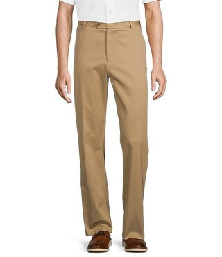 Roundtree & Yorke TravelSmart CoreComfort Big & Tall Non-Iron Flat-Front Classic Fit Chino Pants ... | Dillard's