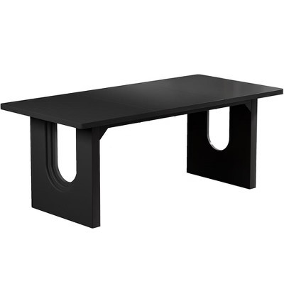 Resenkos Computer Desk, Gaming Desk,71" Executive Desk, Modern Computer Desk with Wood Double Pedestal Base,Black | Target