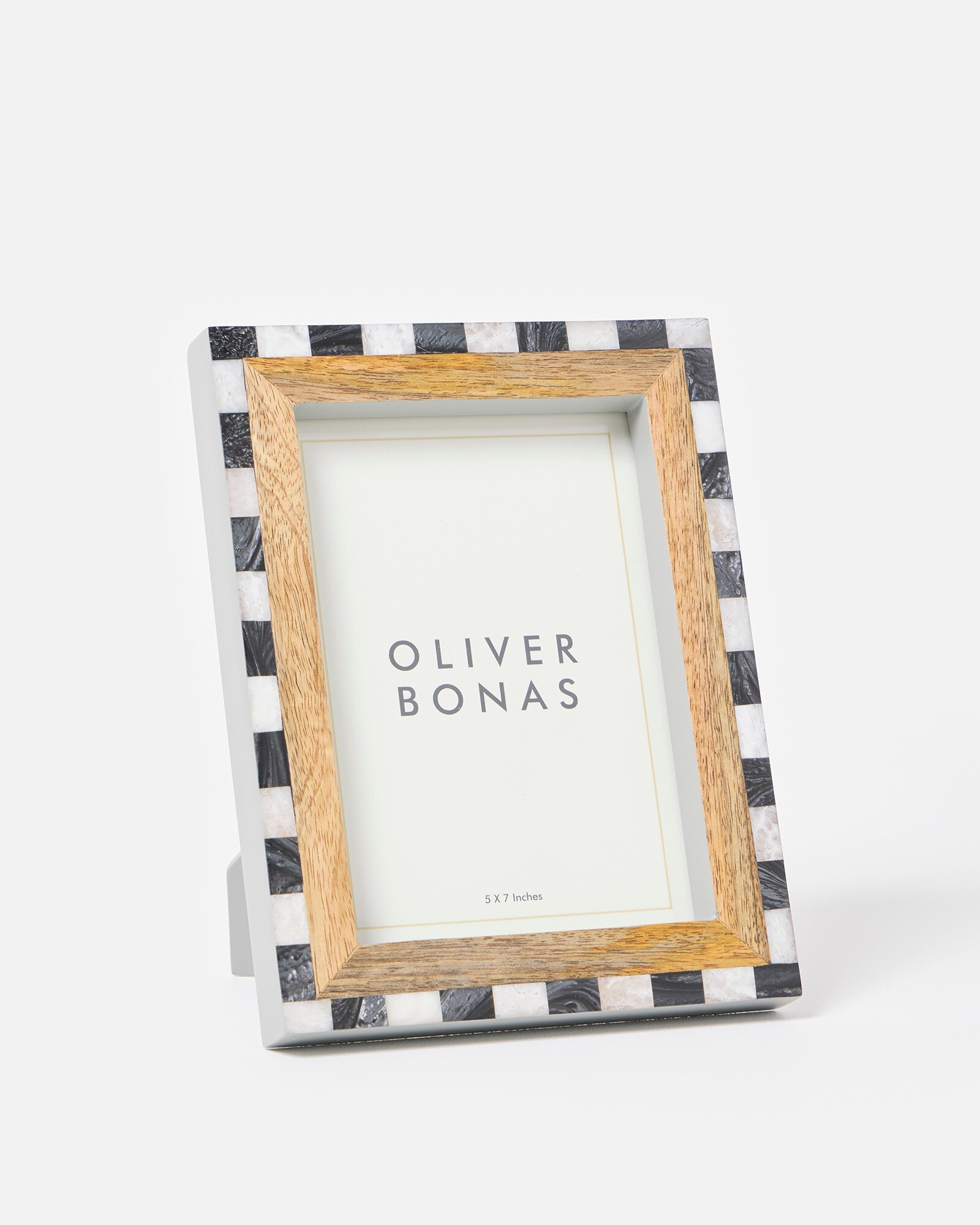 Pablo Chequerboard Wooden Photo Frame 5x7" | Oliver Bonas | Oliver Bonas (Global)