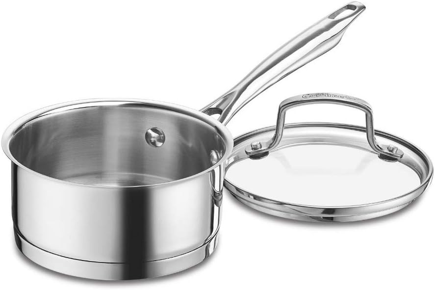 Cuisinart 8919-14 Professional Series 1-Quart Saucepan with Cover, Stainless Steel, Mirror Finish | Amazon (US)
