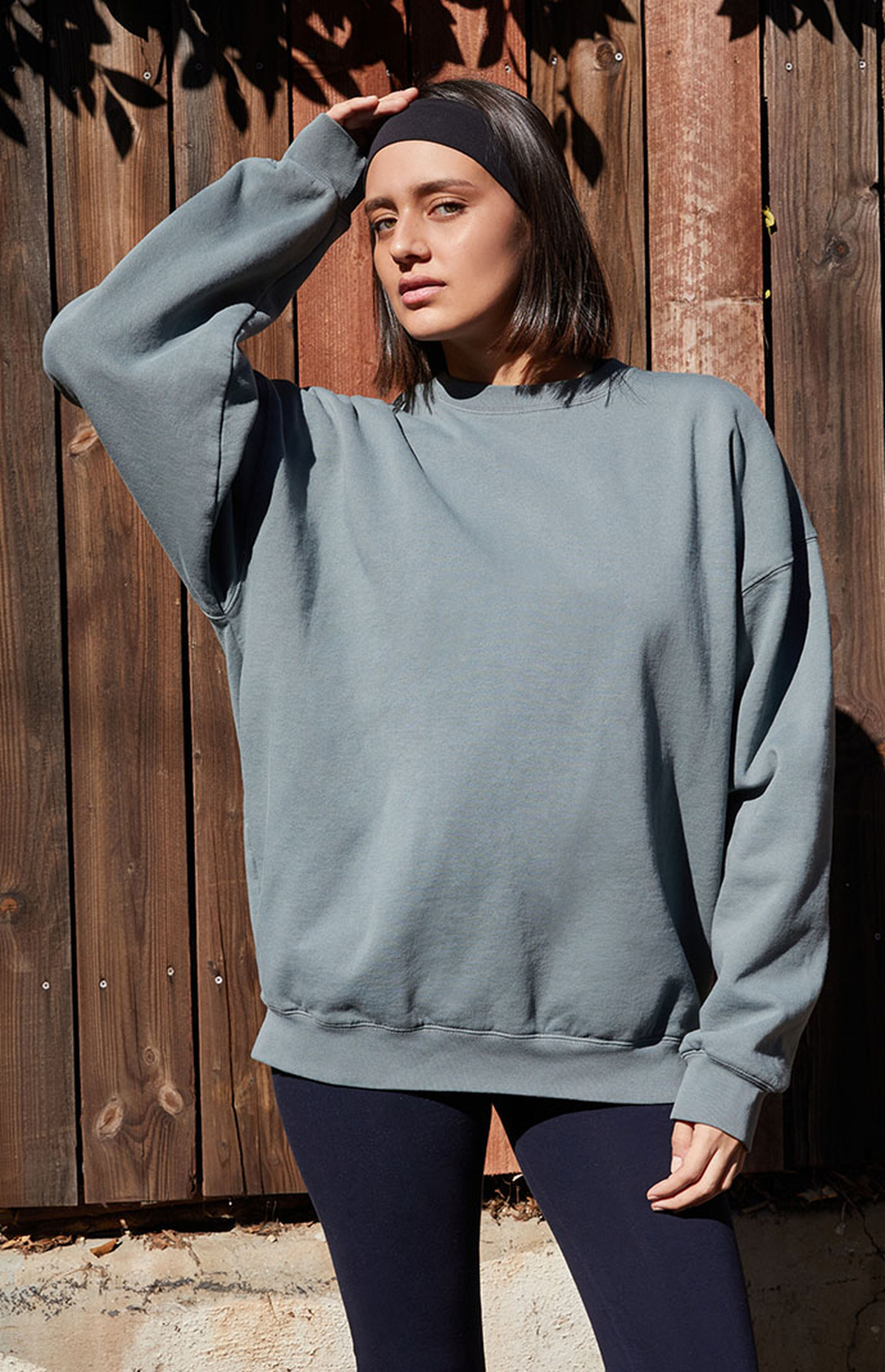 John Galt Pale Sage Green Erica Crew Neck Sweatshirt | PacSun