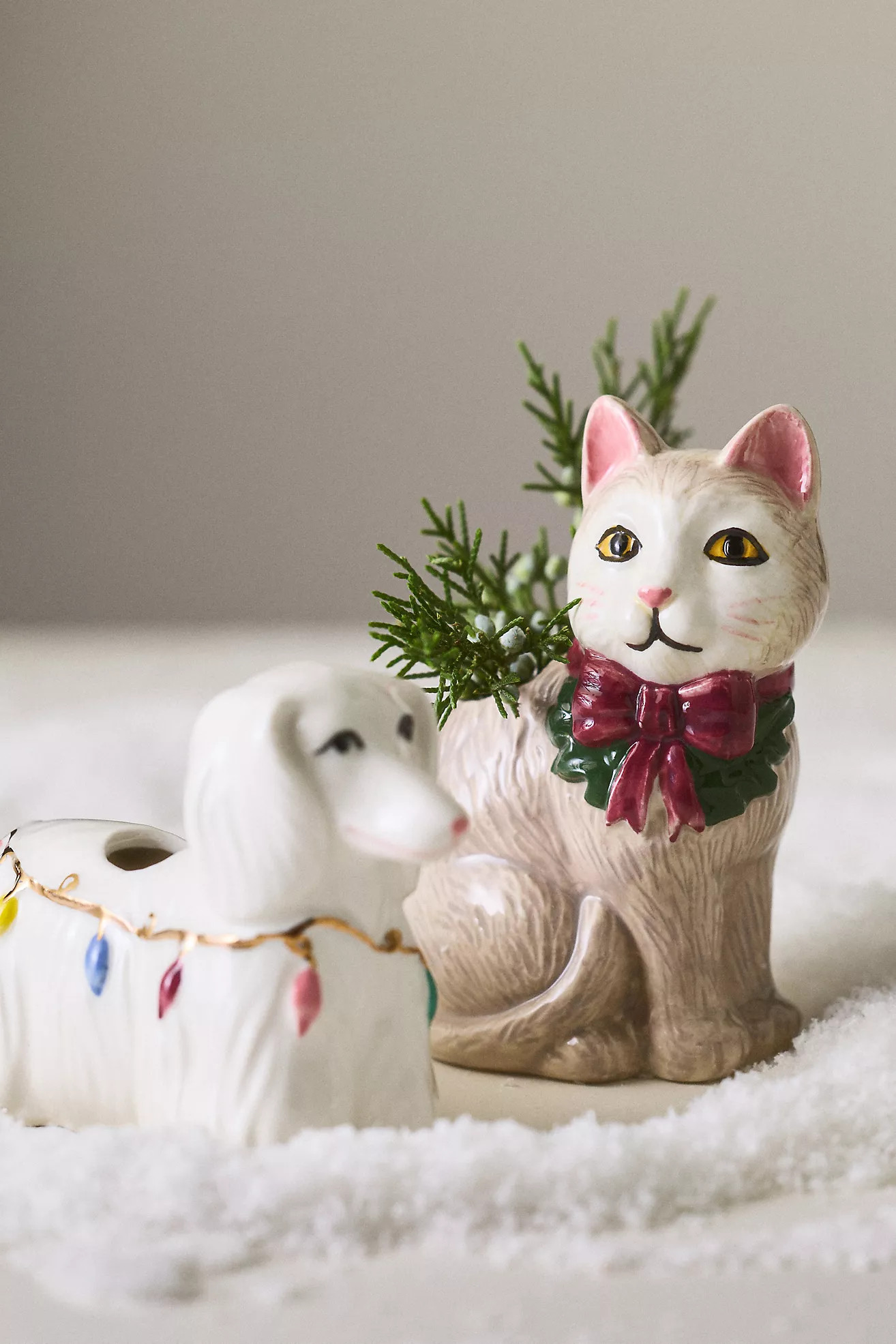 Festive Vintage-Inspired Animal Stoneware Vase | Anthropologie (US)