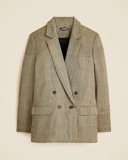 Double-breasted blazer in glen plaid wool | J. Crew US