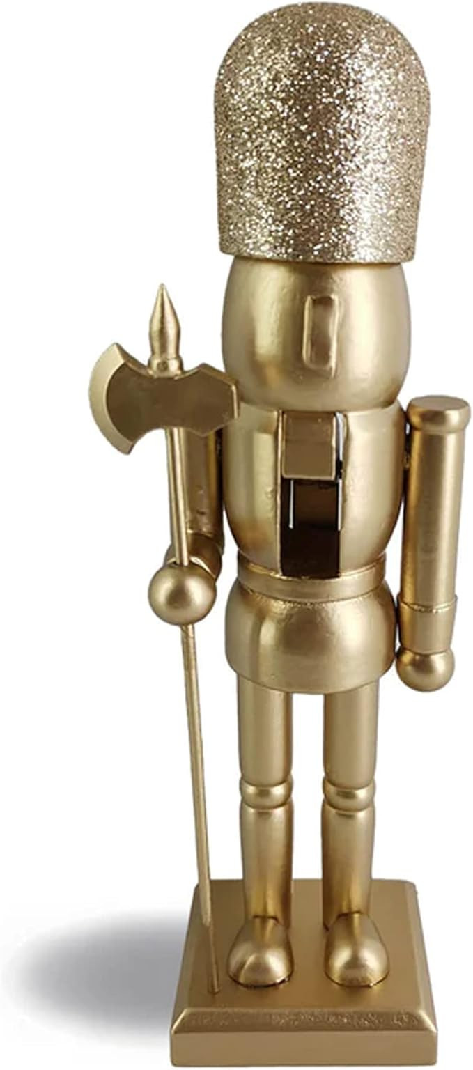 Nutcracker Ballet Gifts Minimalist Gold Wood Nutcracker Figures Christmas Decor Holiday Home Deco... | Amazon (US)