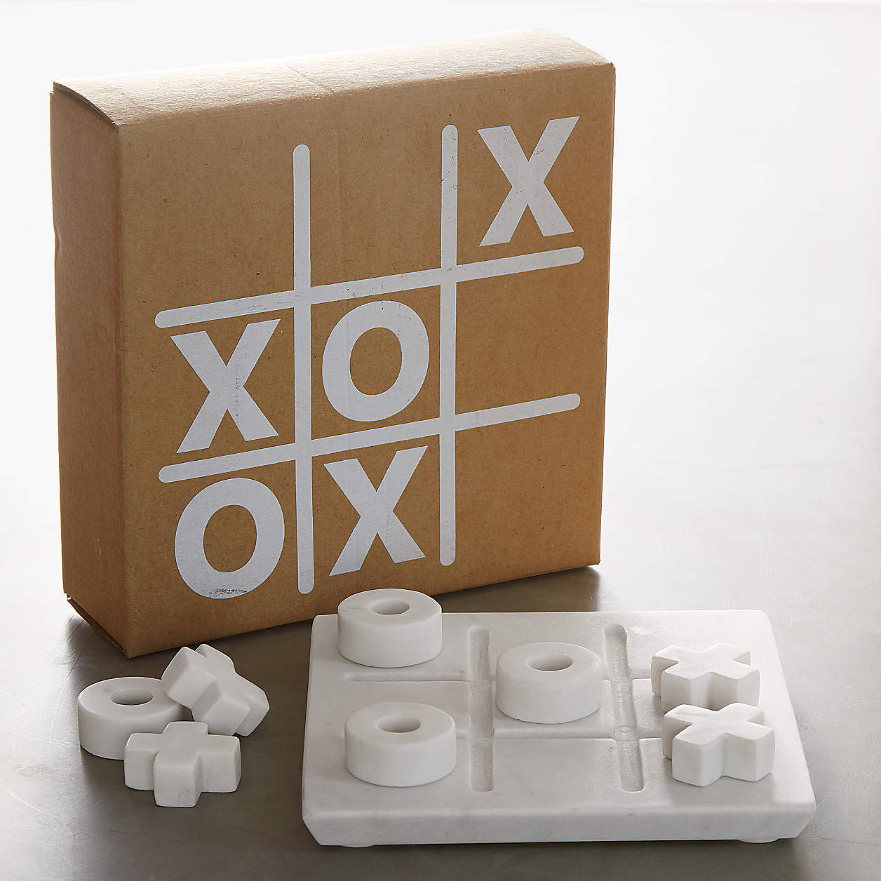 Marble Tic-Tac-Toe Game Set + Reviews | Crate & Barrel | Crate & Barrel