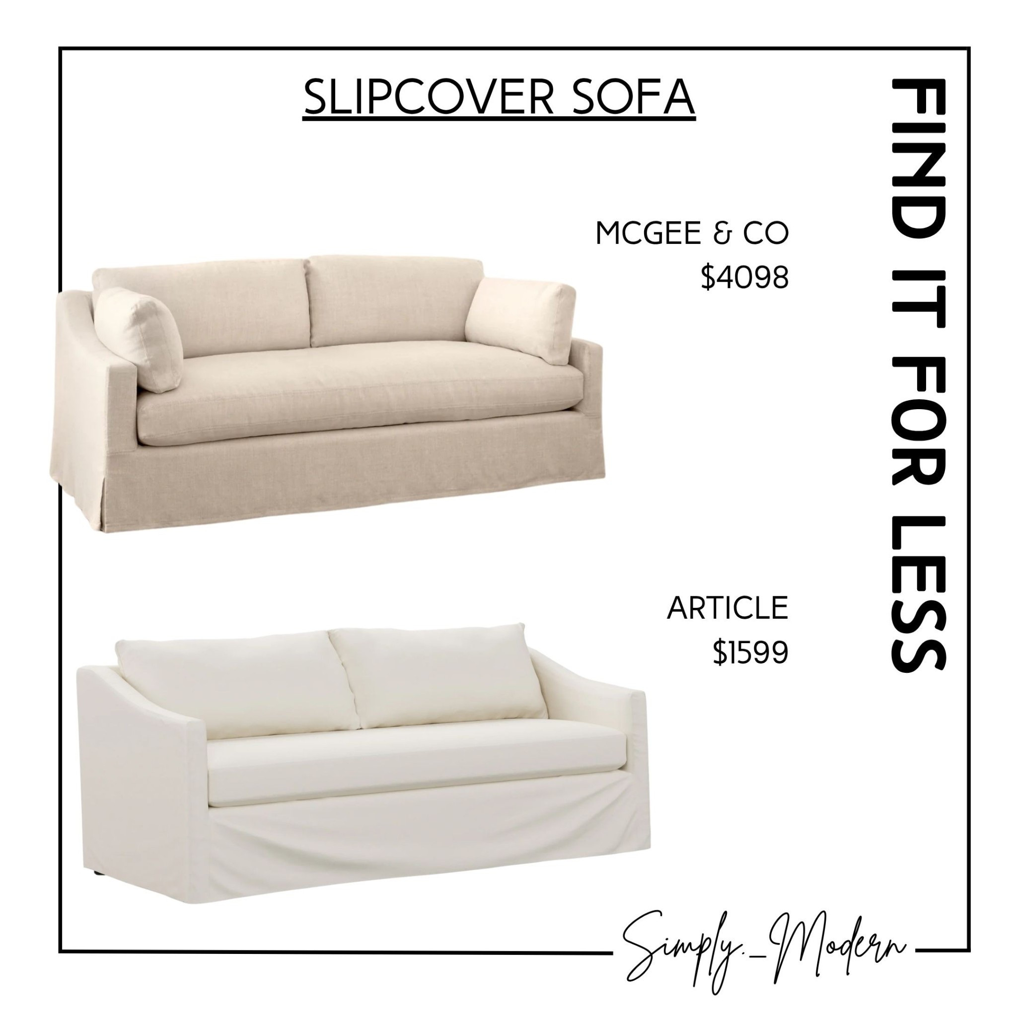 Find it for less- slipcover sofa 

#LTKHome
