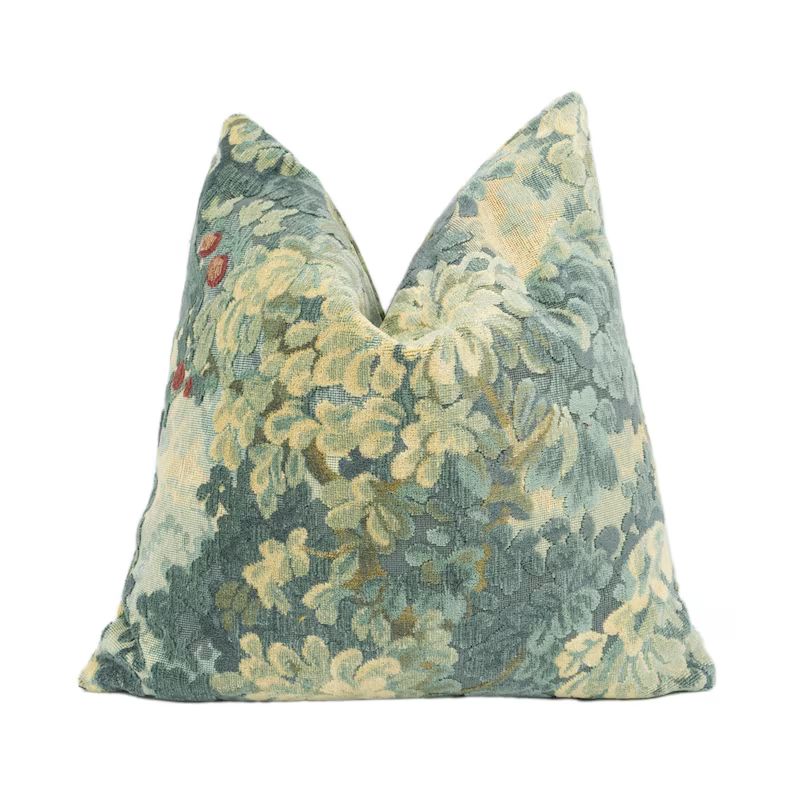 Scalamandre - Marly - Blues - Luxurious Apple Tree Cushion Cover - Handmade Throw Pillow Designer... | Etsy (US)