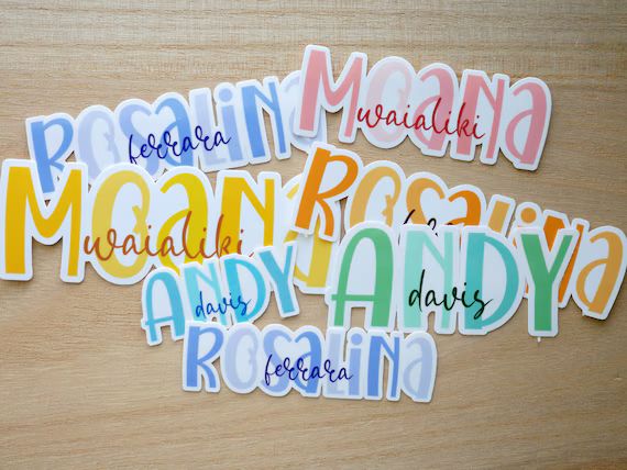 Single Color Water-resistant Name Labels  Kids Name Labels - Etsy | Etsy (US)